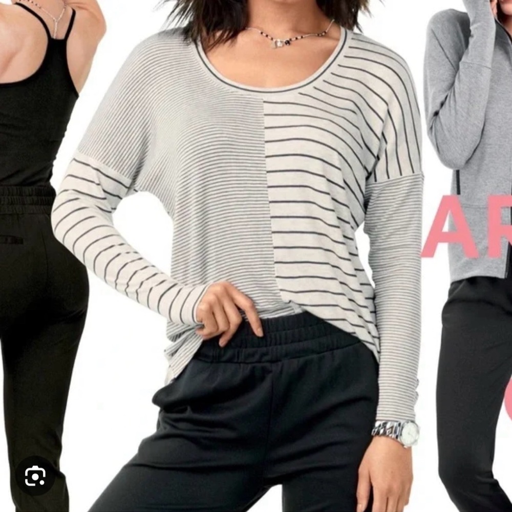 Cabi pivot Striped Long Sleeve Top